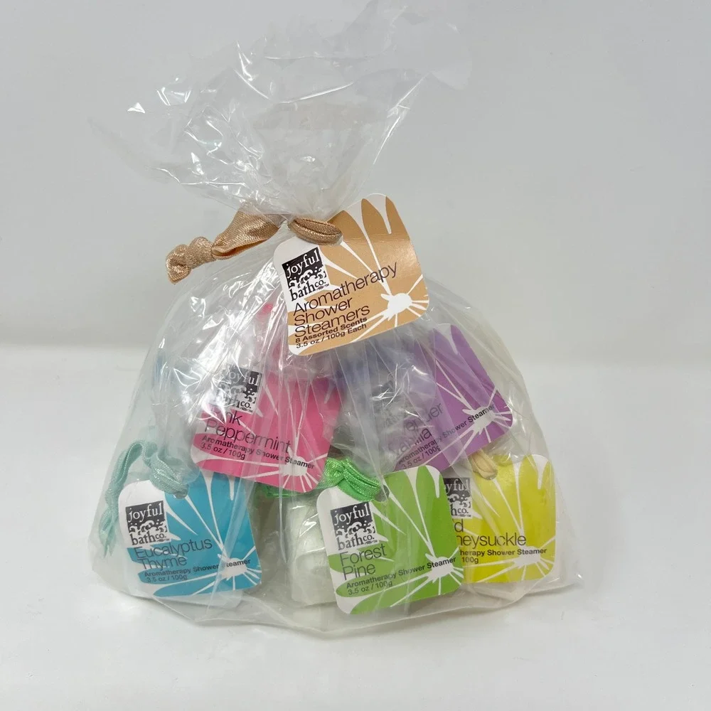 Joyful Bath Co Aromatherapy Shower Steamers Set of 8 Assorted Scents Sealed